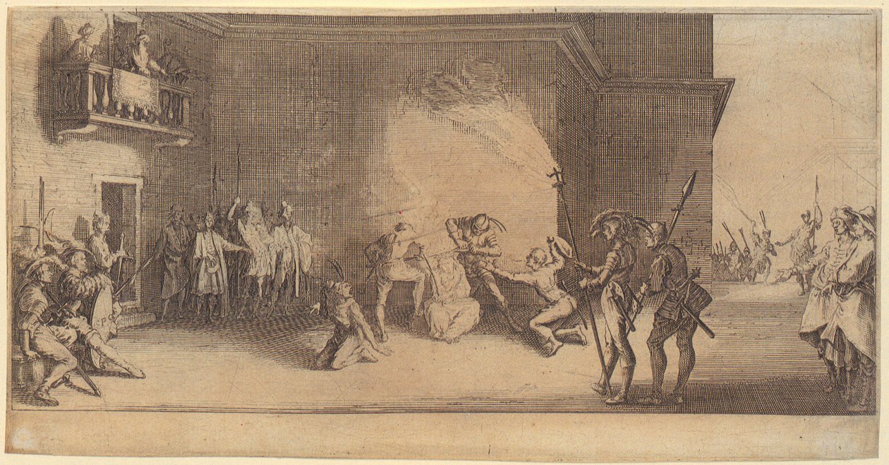 Het Laatste Avondmaal, blad 2 van de serie "De Grote Passie" door Jacques Callot