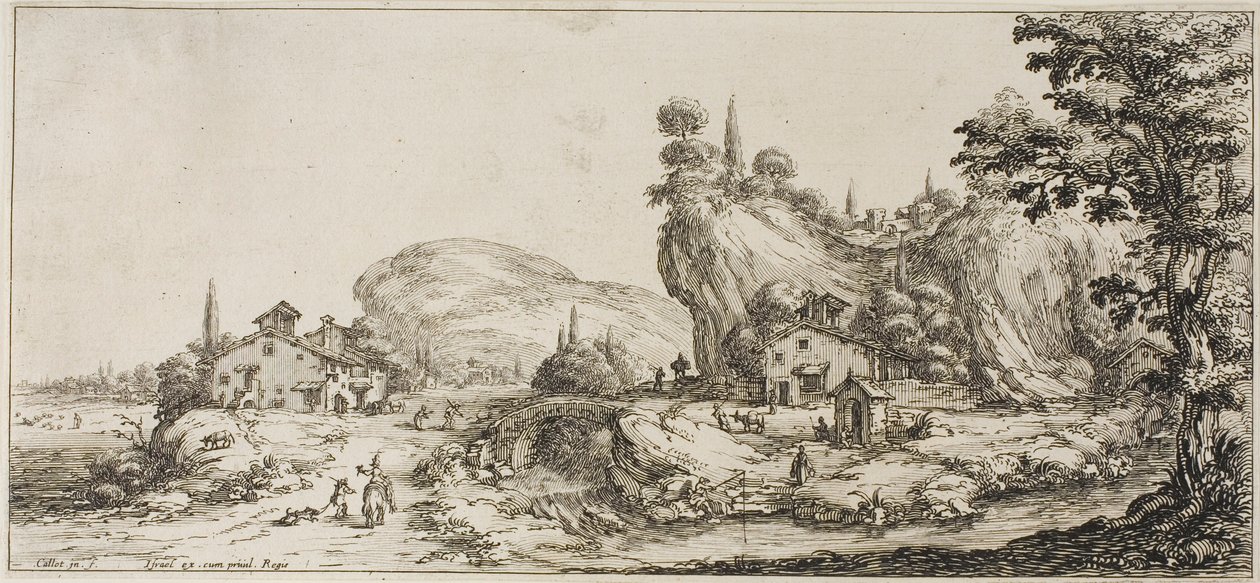 Laden van Goederen, uit Verschillende Scènes Ontworpen in Florence door Jacques Callot