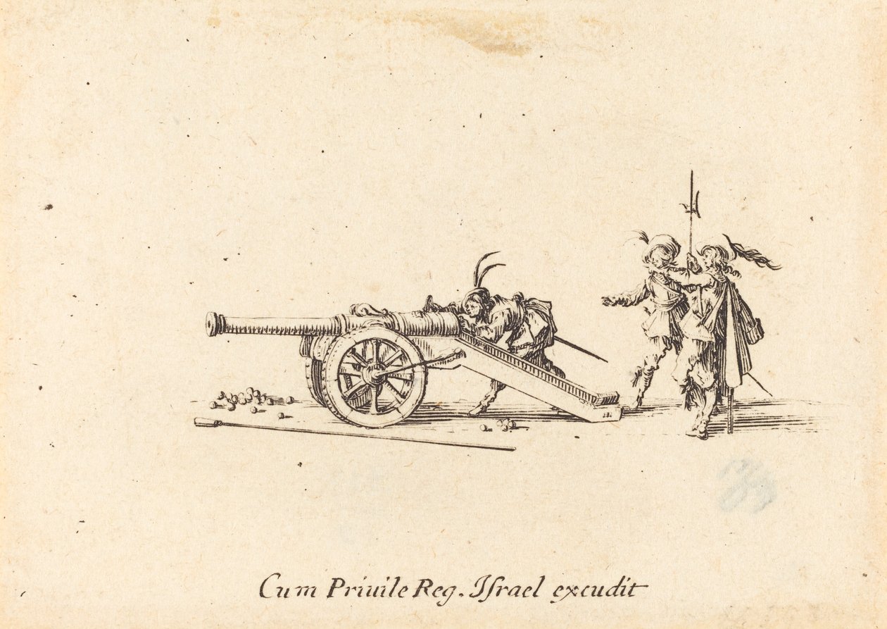 Het laden van het kanon door Jacques Callot