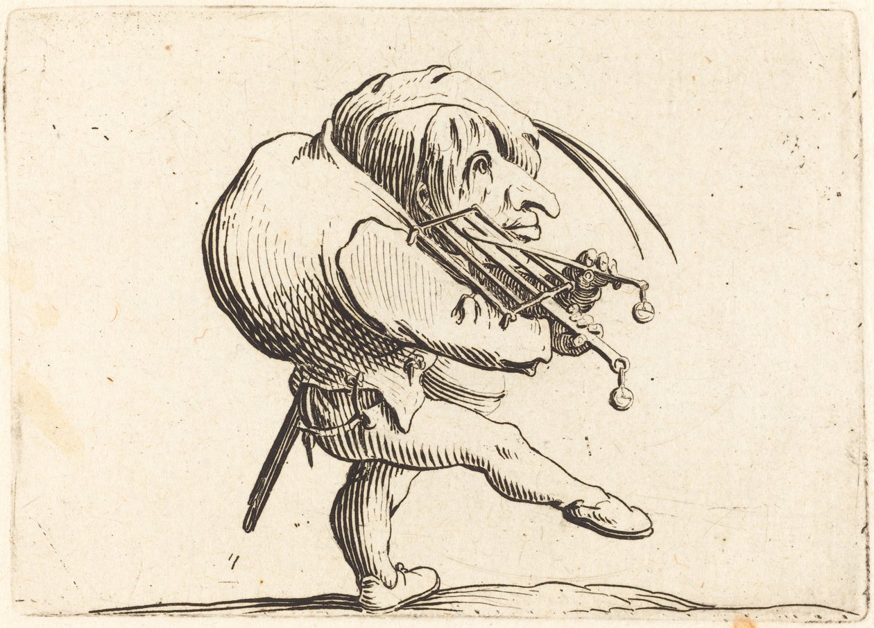 Man die een Rooster Schraapt door Jacques Callot