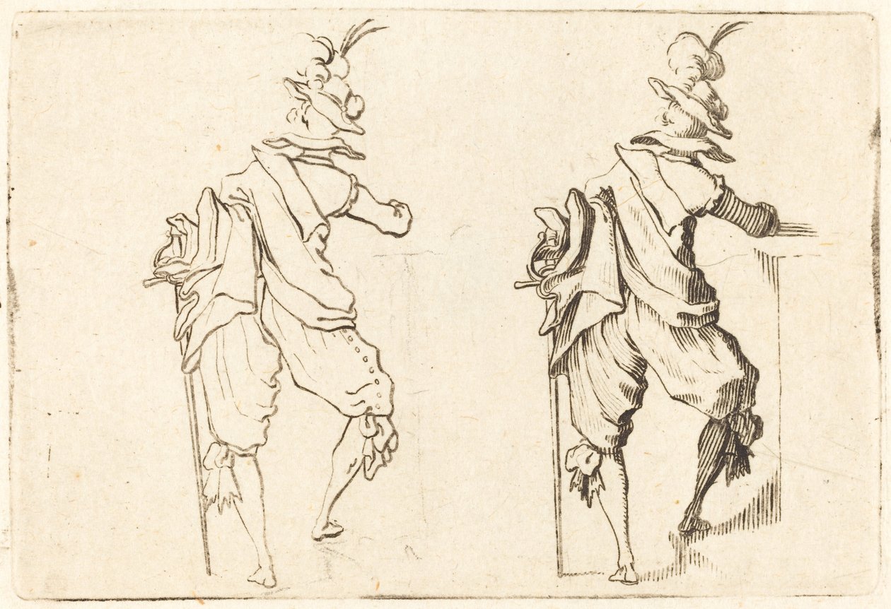 Man met Zwaard, ca. 1622 door Jacques Callot
