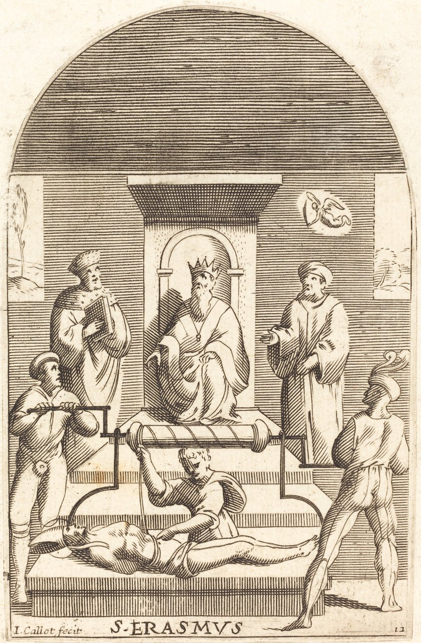 Martelaarschap van Sint Erasmus door Jacques Callot