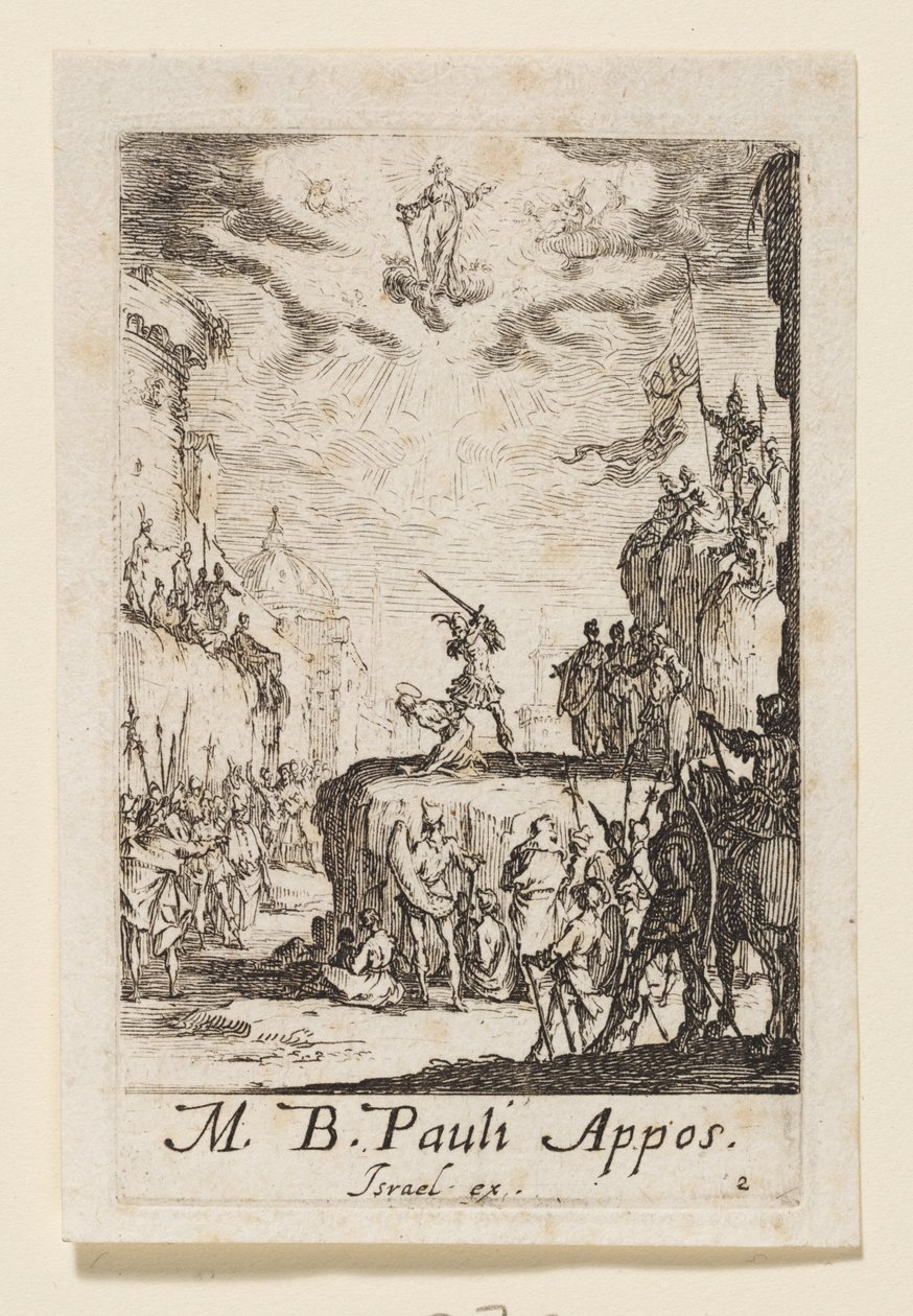 Martelaarschap van de heilige apostel Paulus (Martelaarschap van de zalige apostel Paulus) door Jacques Callot