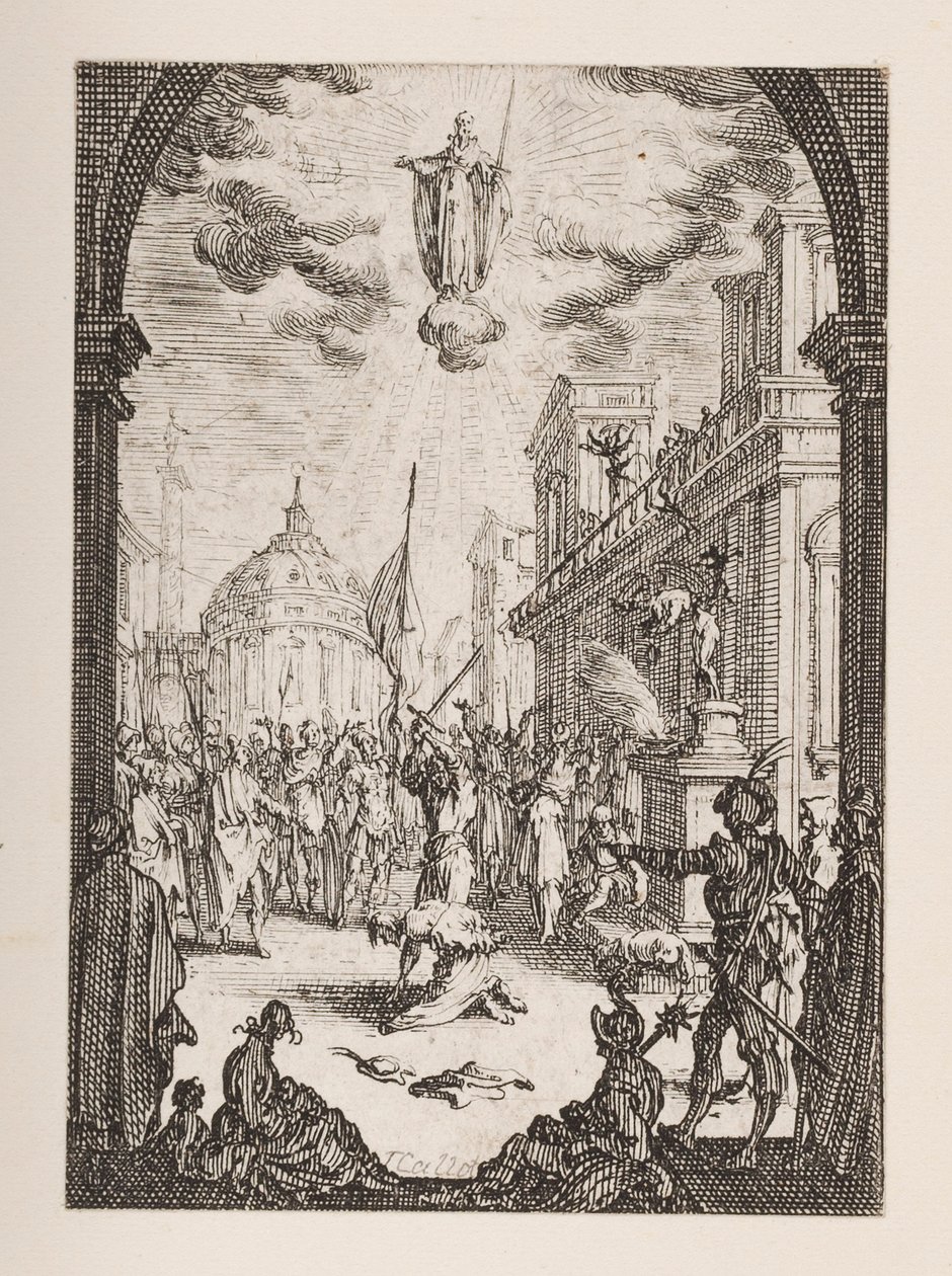 Martelaarschap van St. Jacques, nr.3 uit Het Martelaarschap van de Apostelen door Jacques Callot