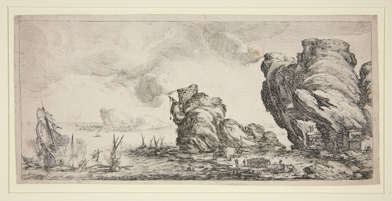 Zeeslag door Jacques Callot