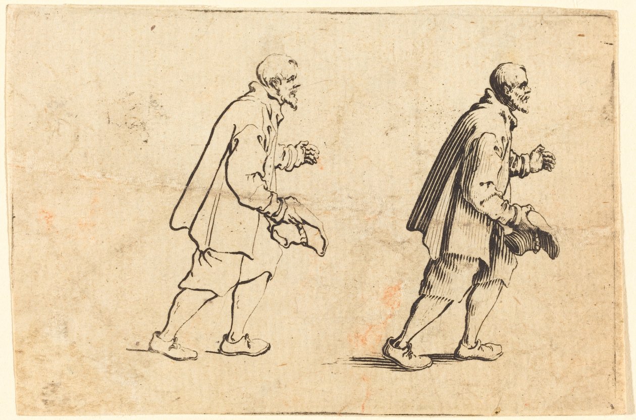Boer met Hoed in de Hand door Jacques Callot