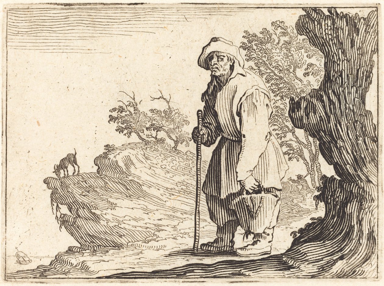 Boer met zak door Jacques Callot