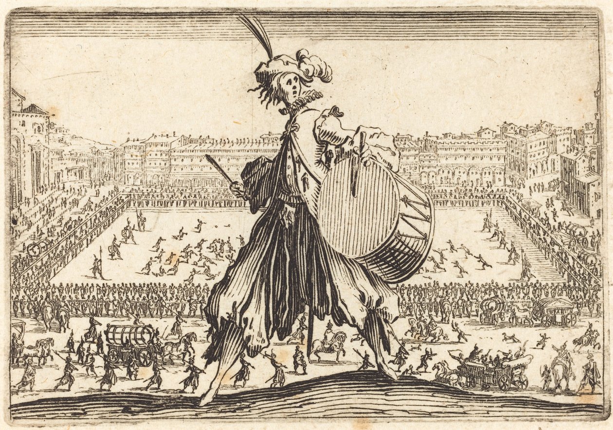Piazza Presso alla Porta al Prato, c. 1622 door Jacques Callot