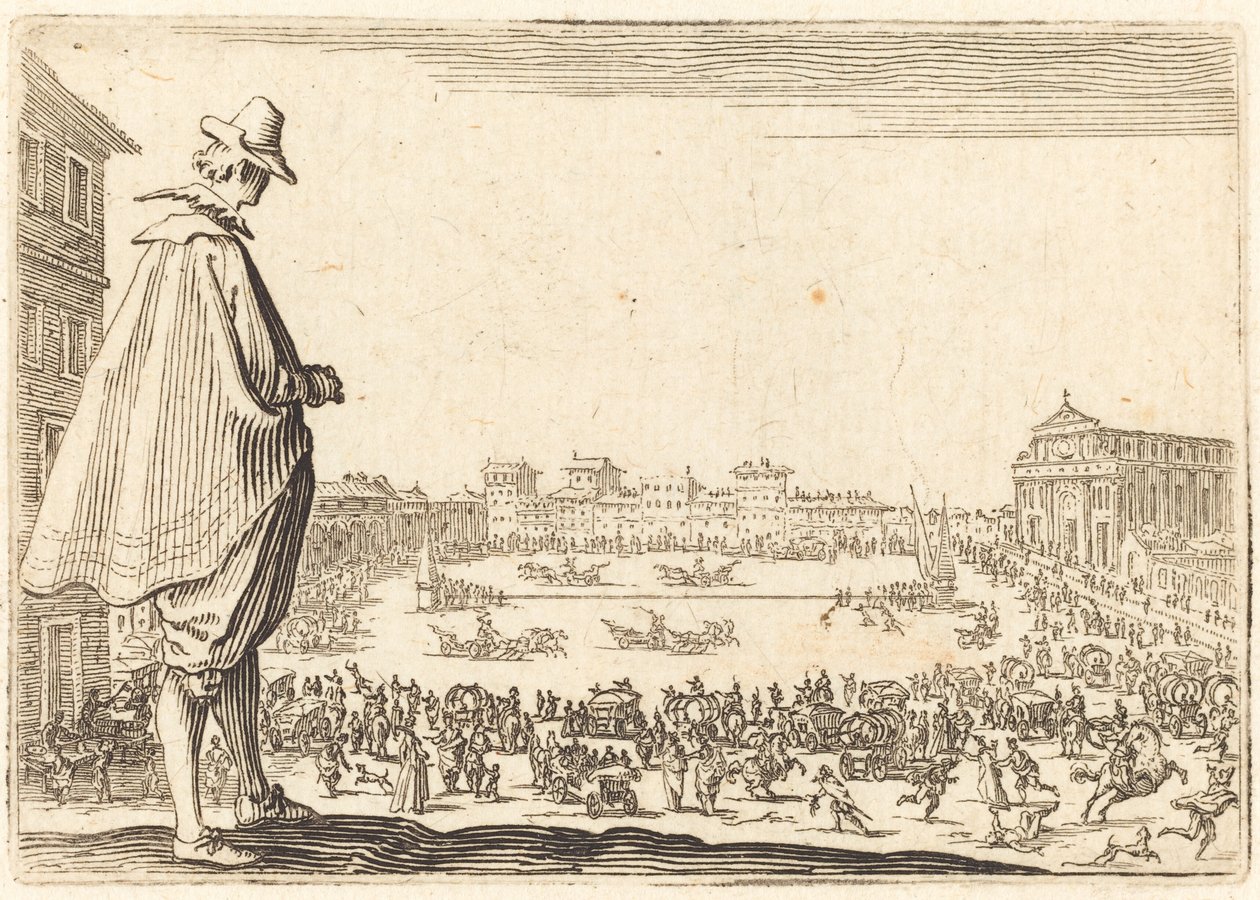Piazza Santa Maria Novella, Florence, ca. 1622 door Jacques Callot