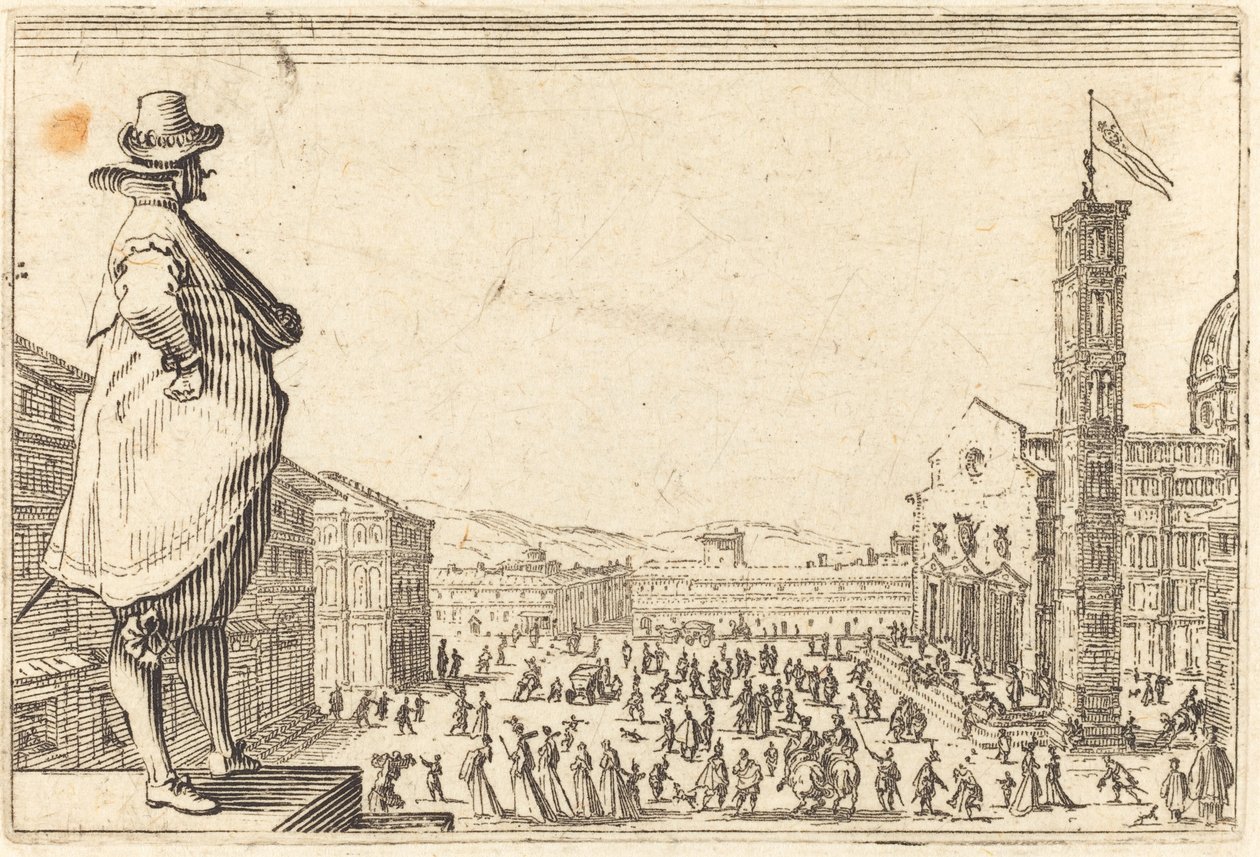 Piazza del Duomo, Florence door Jacques Callot