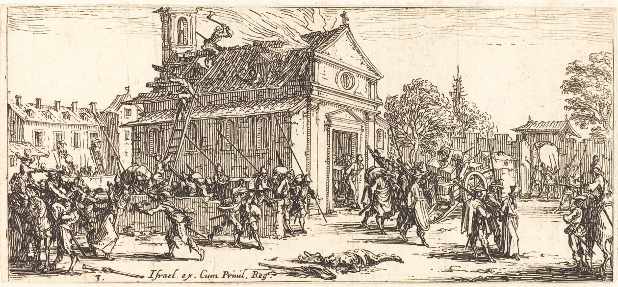 Plundering van een Klooster door Jacques Callot