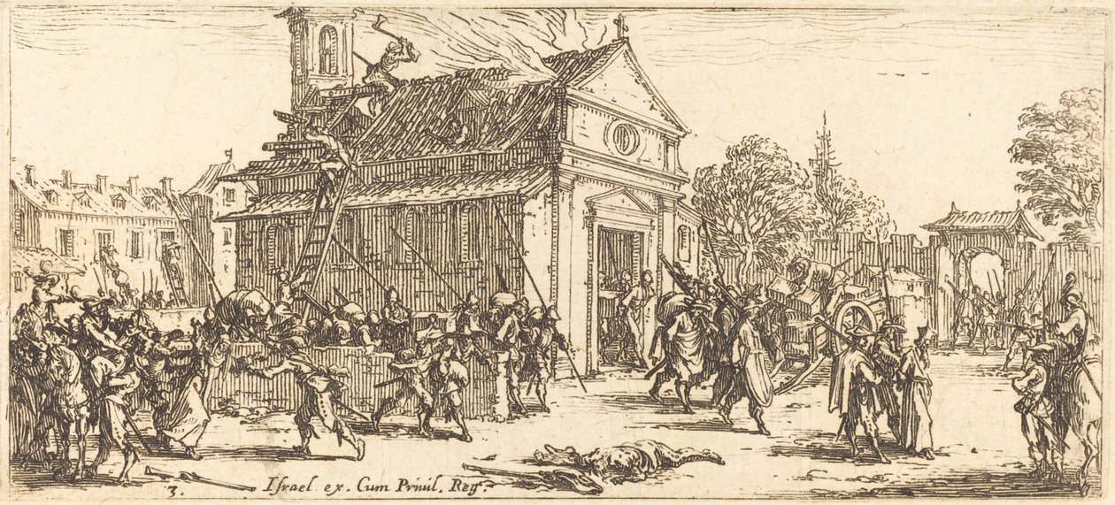 Plundering van een Klooster door Jacques Callot