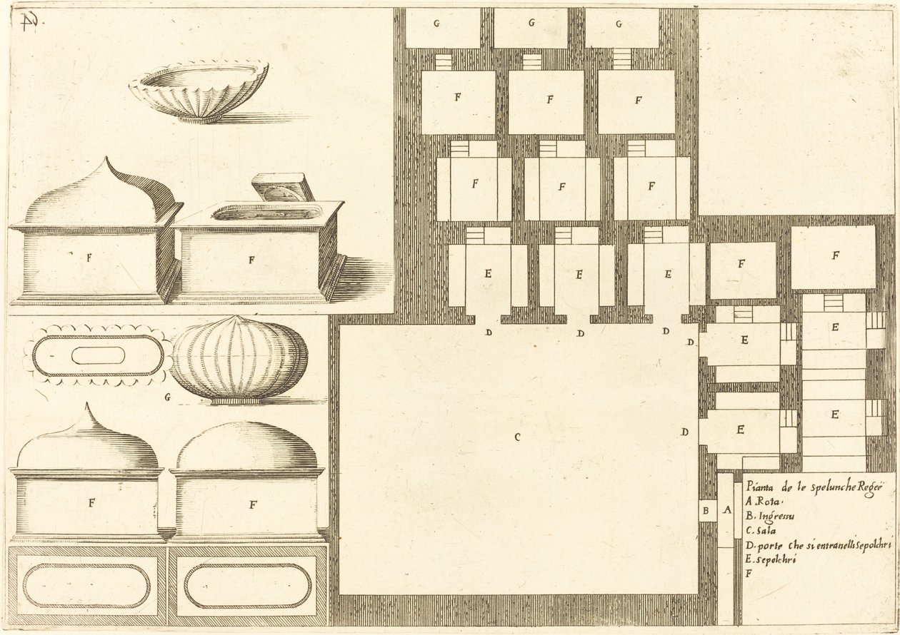 Plan van de Spelunche Regee door Jacques Callot