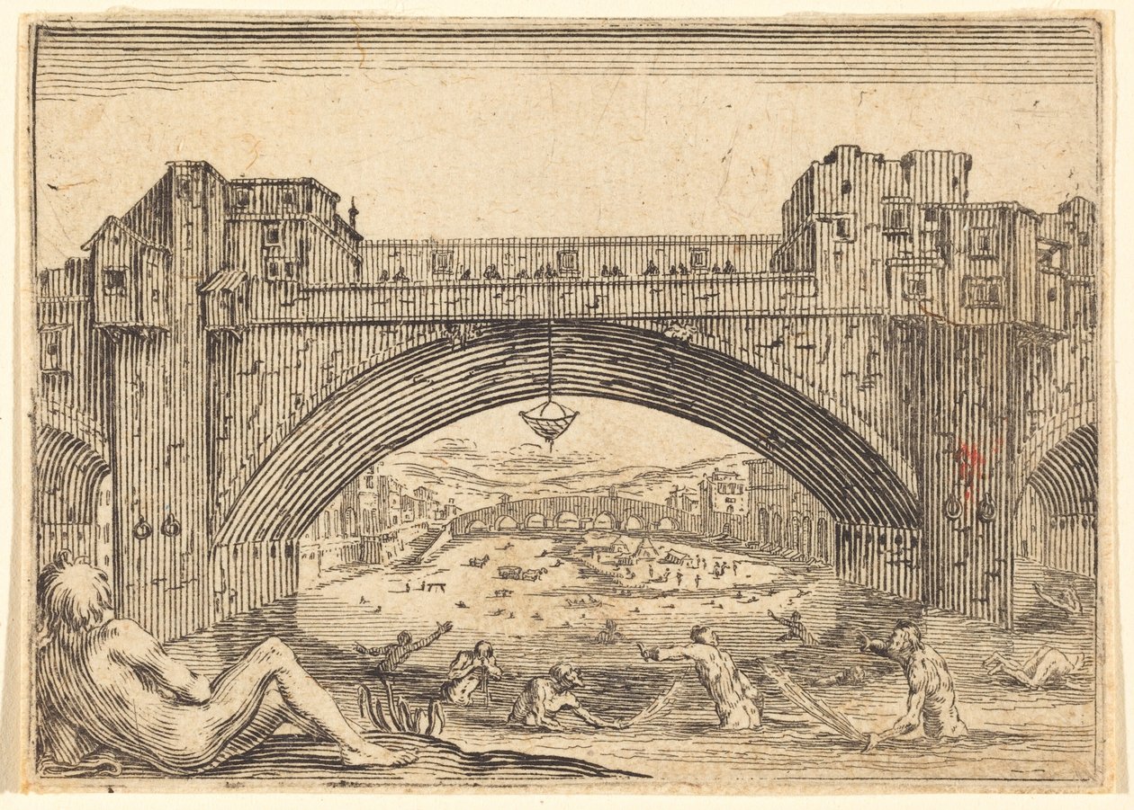 Ponte Vecchio, Florence door Jacques Callot