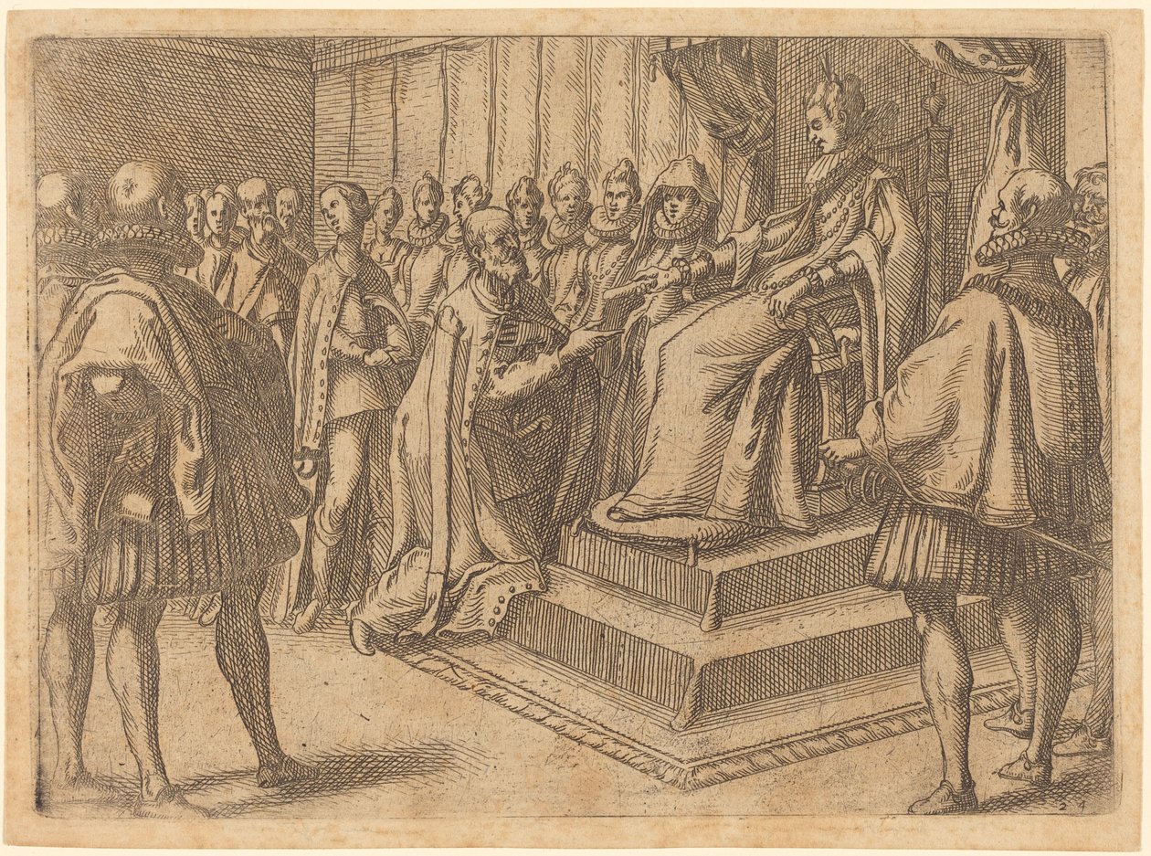 Ontvangst van de Poolse gezant door Jacques Callot