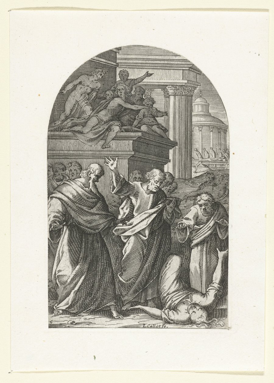 Saffira met de dood gestraft door Jacques Callot