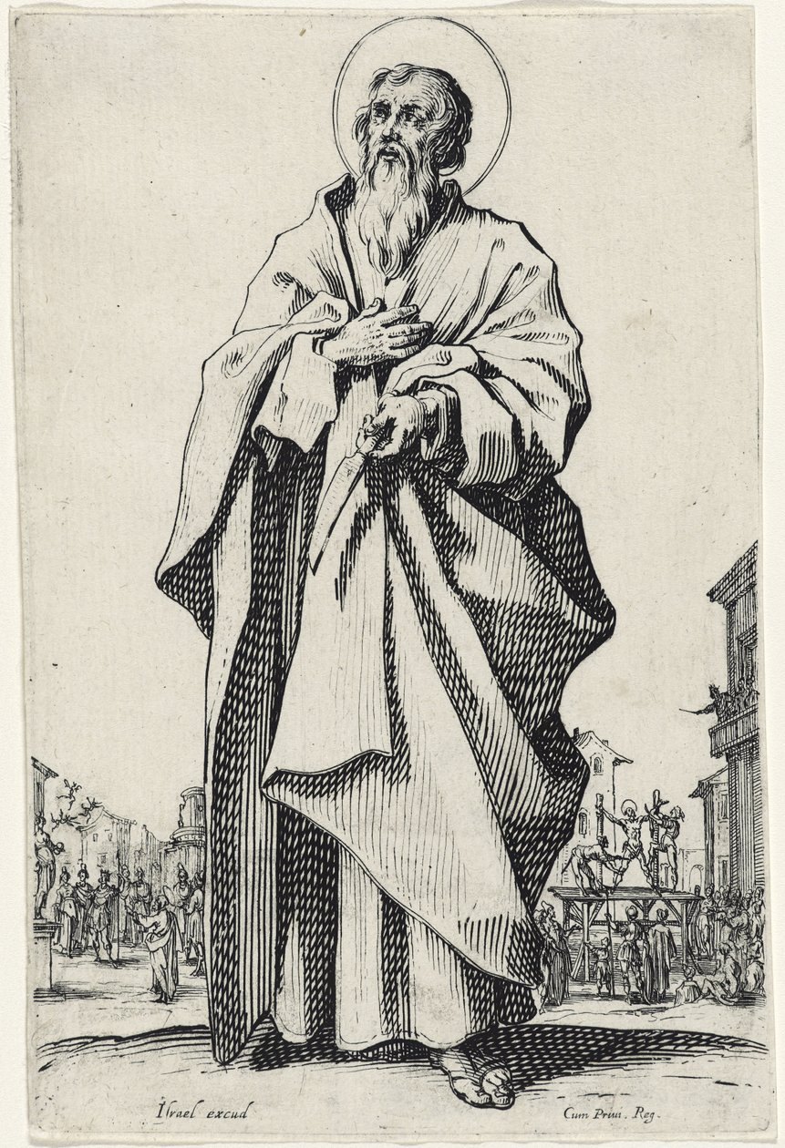 Sint Bartholomeus uit Les Grands Apôtres, 1631 door Jacques Callot