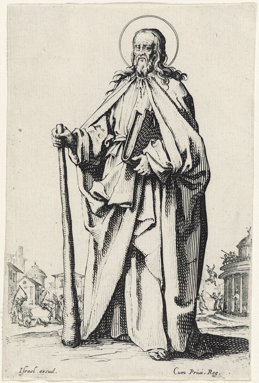 Sint Jacobus de Mindere uit Les Grands Apôtres, 1631 door Jacques Callot