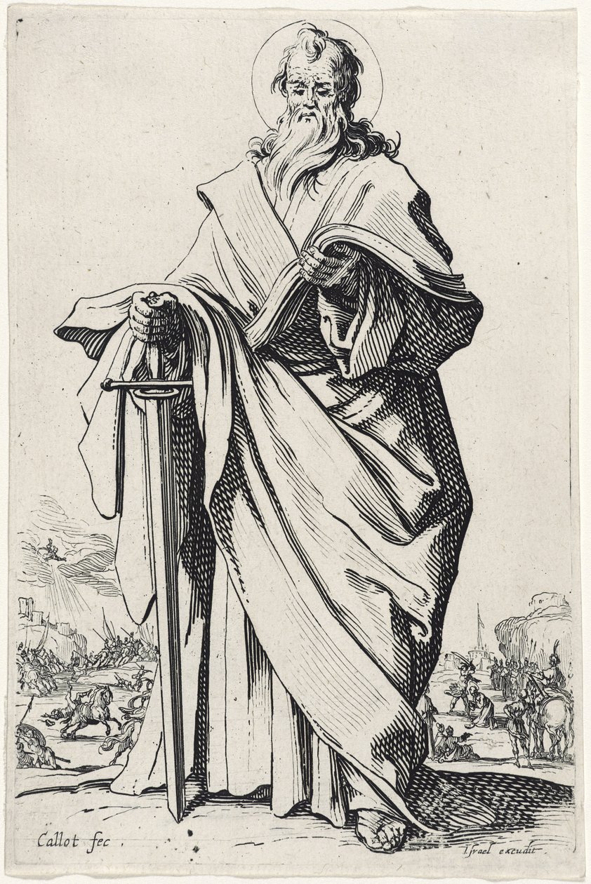 Sint Paulus uit Les Grands Apôtres, 1631 door Jacques Callot