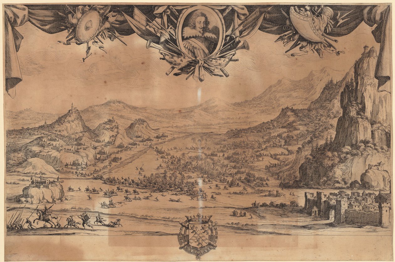 Slag bij Avigliano door Jacques Callot
