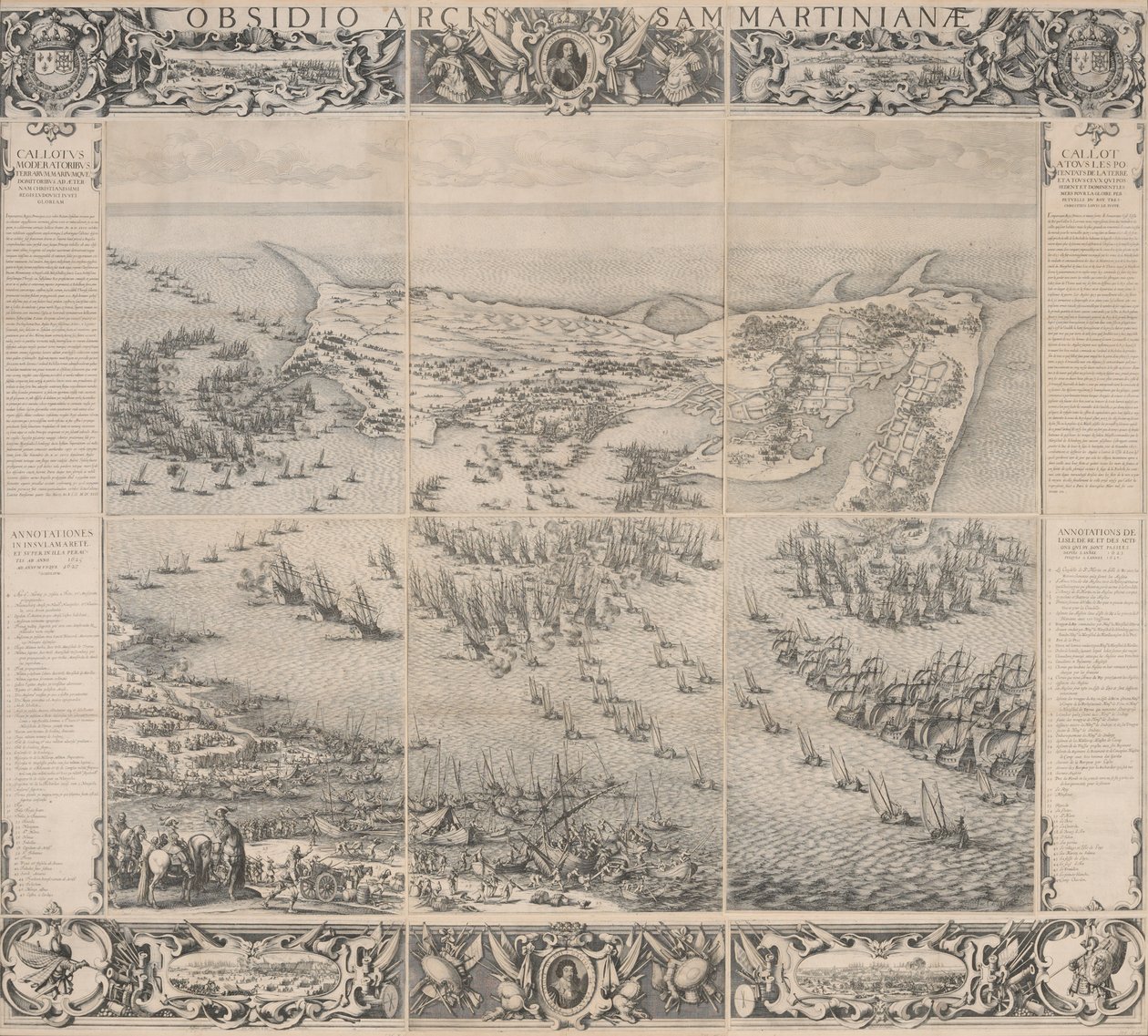 Belegering van de Citadel van Saint Martin op het eiland Ré door Jacques Callot