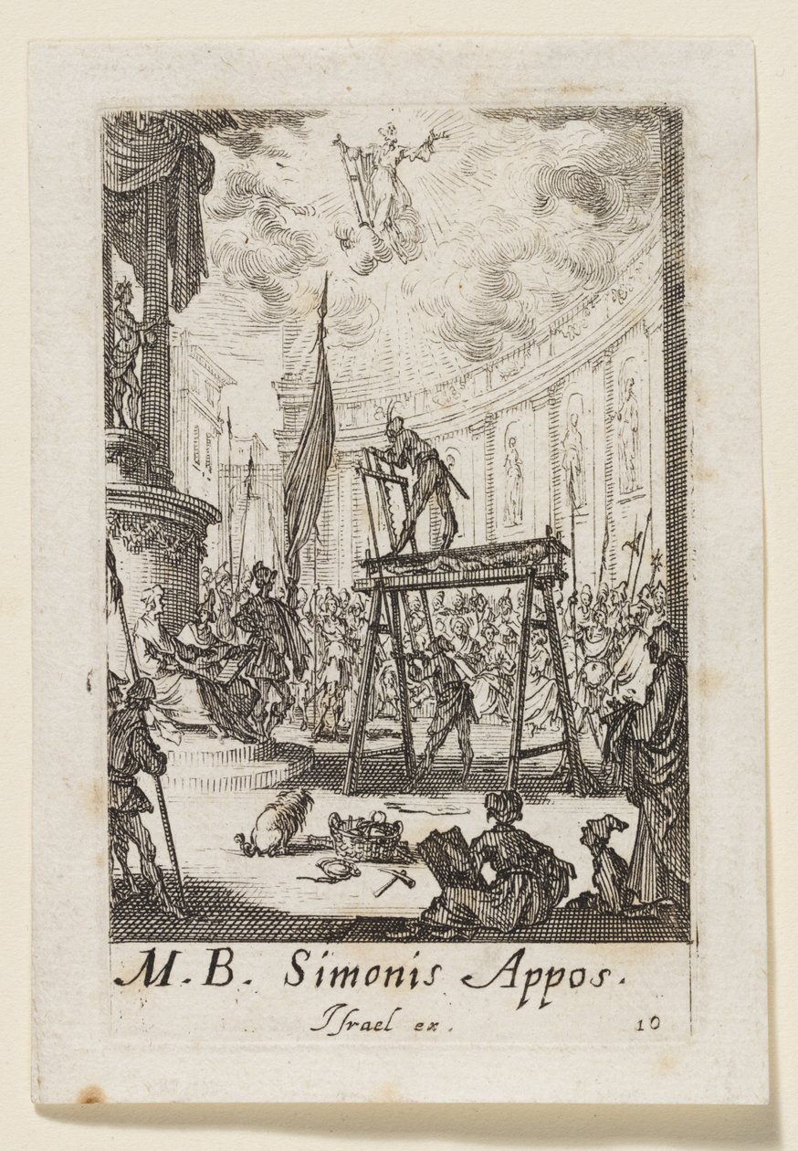 Simon de Apostel (Simonis Appos.) door Jacques Callot