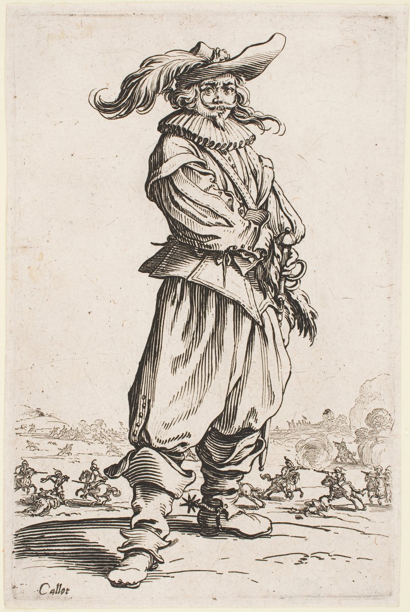 Soldaat met gevederde hoed, uit de serie 