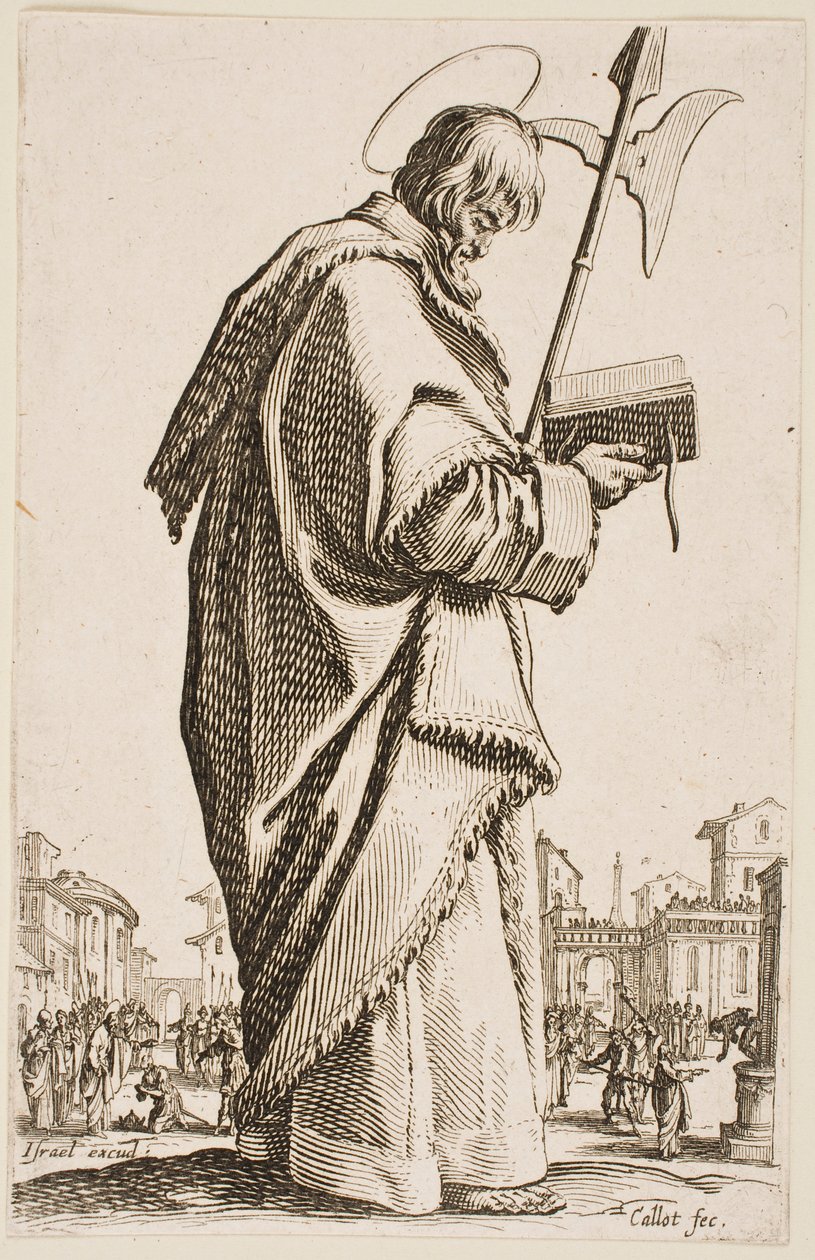 De heilige Matthias, uit de serie „De grote apostelen“ door Jacques Callot