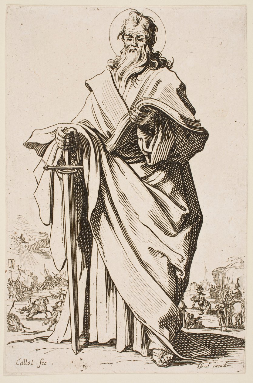 Sint-Paulus, uit de serie „De grote apostelen“ door Jacques Callot