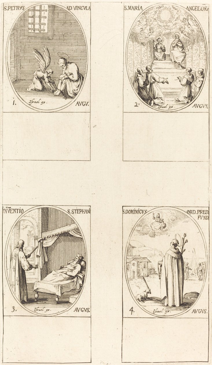 St. Petrus, apostel; St. Maria van de Engelen; Ontdekking van het lichaam van St. Stefanus; St. Dom door Jacques Callot