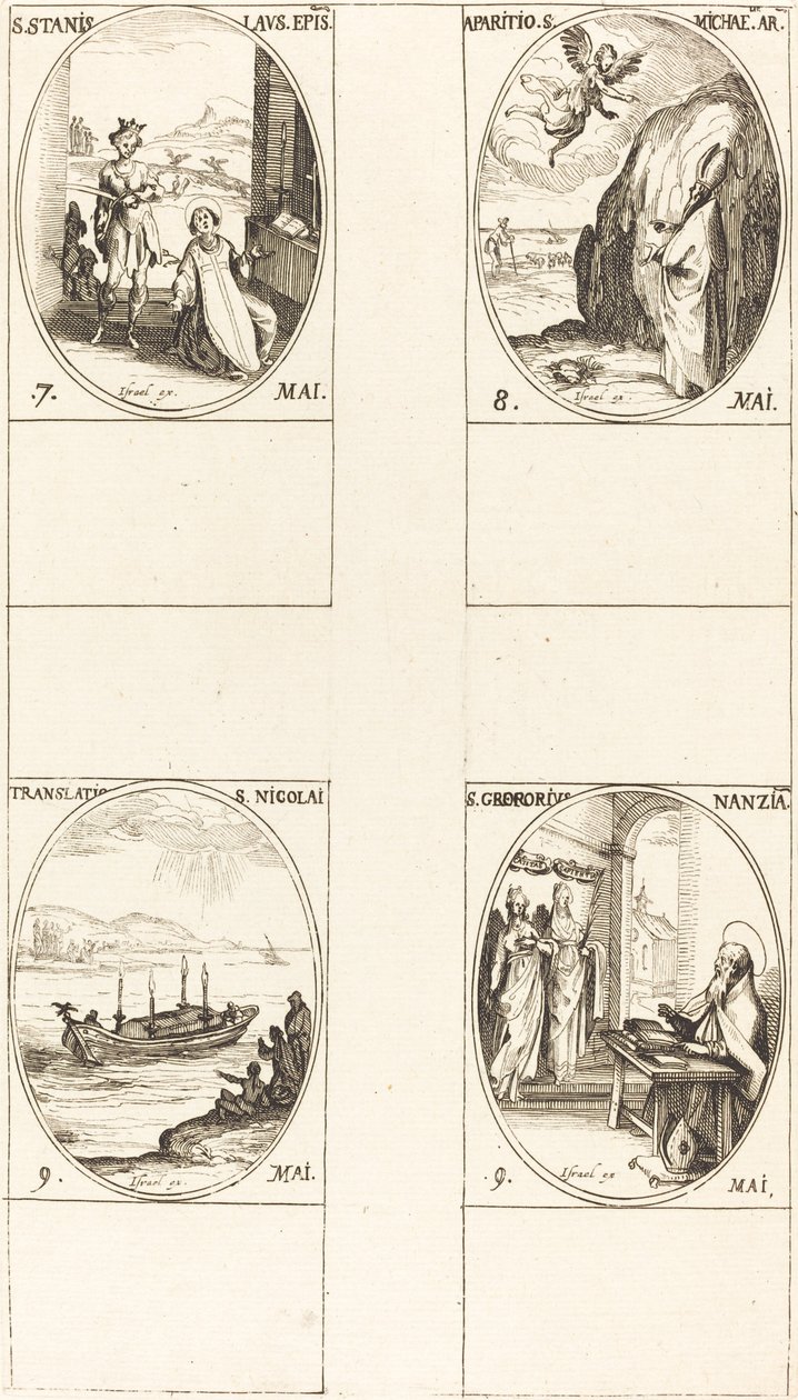St. Stanislaus; De Verschijning van St. Michael; De Vertaling van St. Nicholas; St. G door Jacques Callot