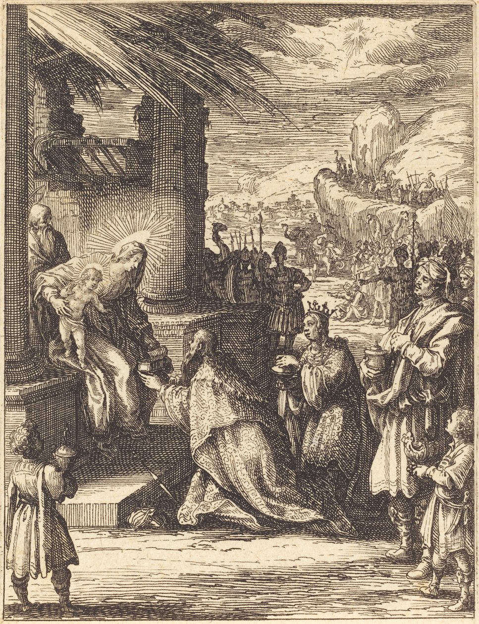 De aanbidding der wijzen door Jacques Callot