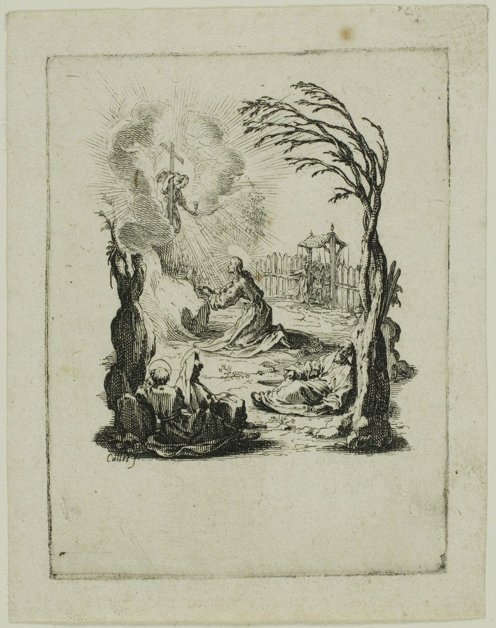 De lijdensweg in de tuin, uit De kleine passie door Jacques Callot
