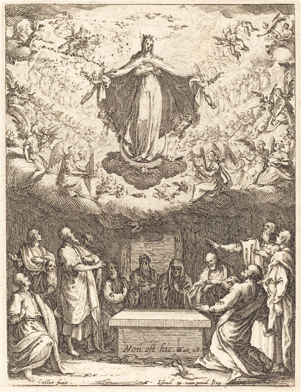 De Tenhemelopneming van de Maagd door Jacques Callot