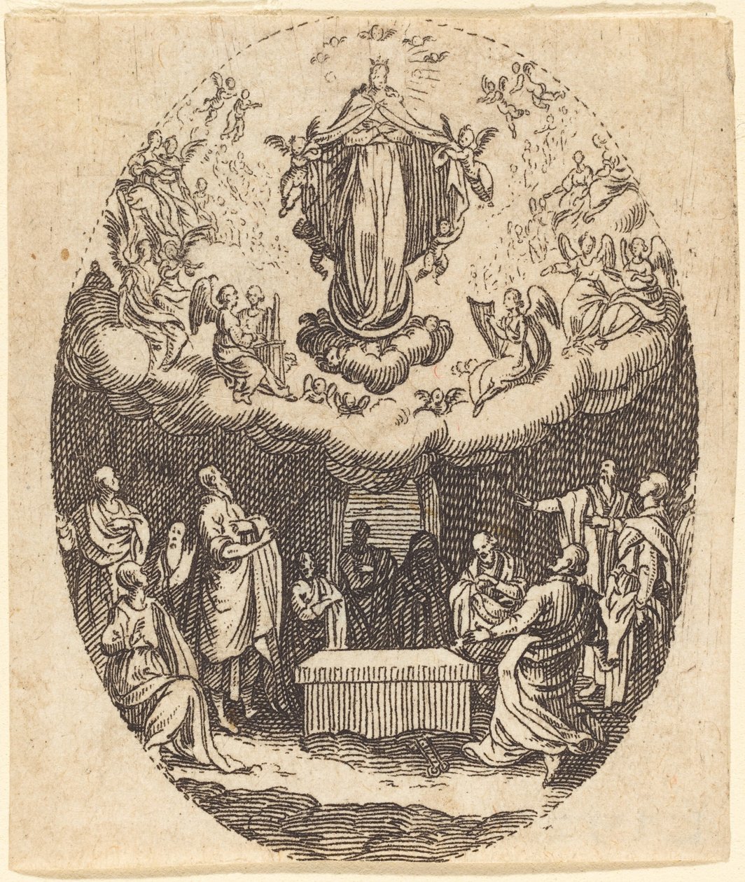De Hemelvaart met de cherubijnen door Jacques Callot