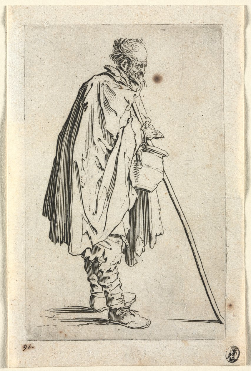 De bedelaars: Bedelaar met pot, ca. 1623 door Jacques Callot