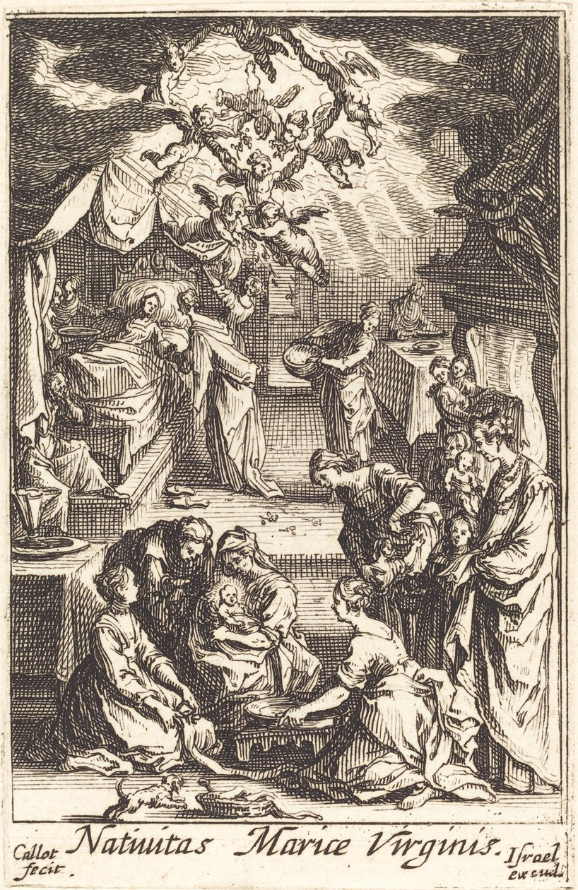De geboorte van de Maagd door Jacques Callot