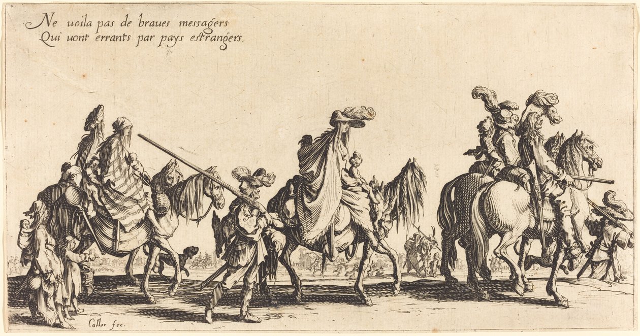 De zigeuners marcheren: De voorhoede door Jacques Callot