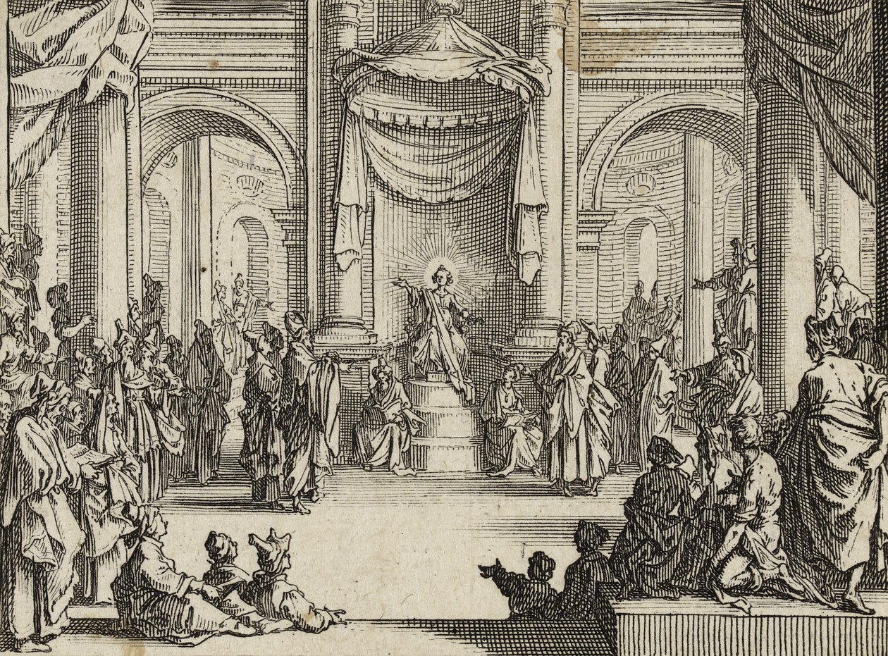 De jonge Jezus tussen de dokters, 1635 door Jacques Callot