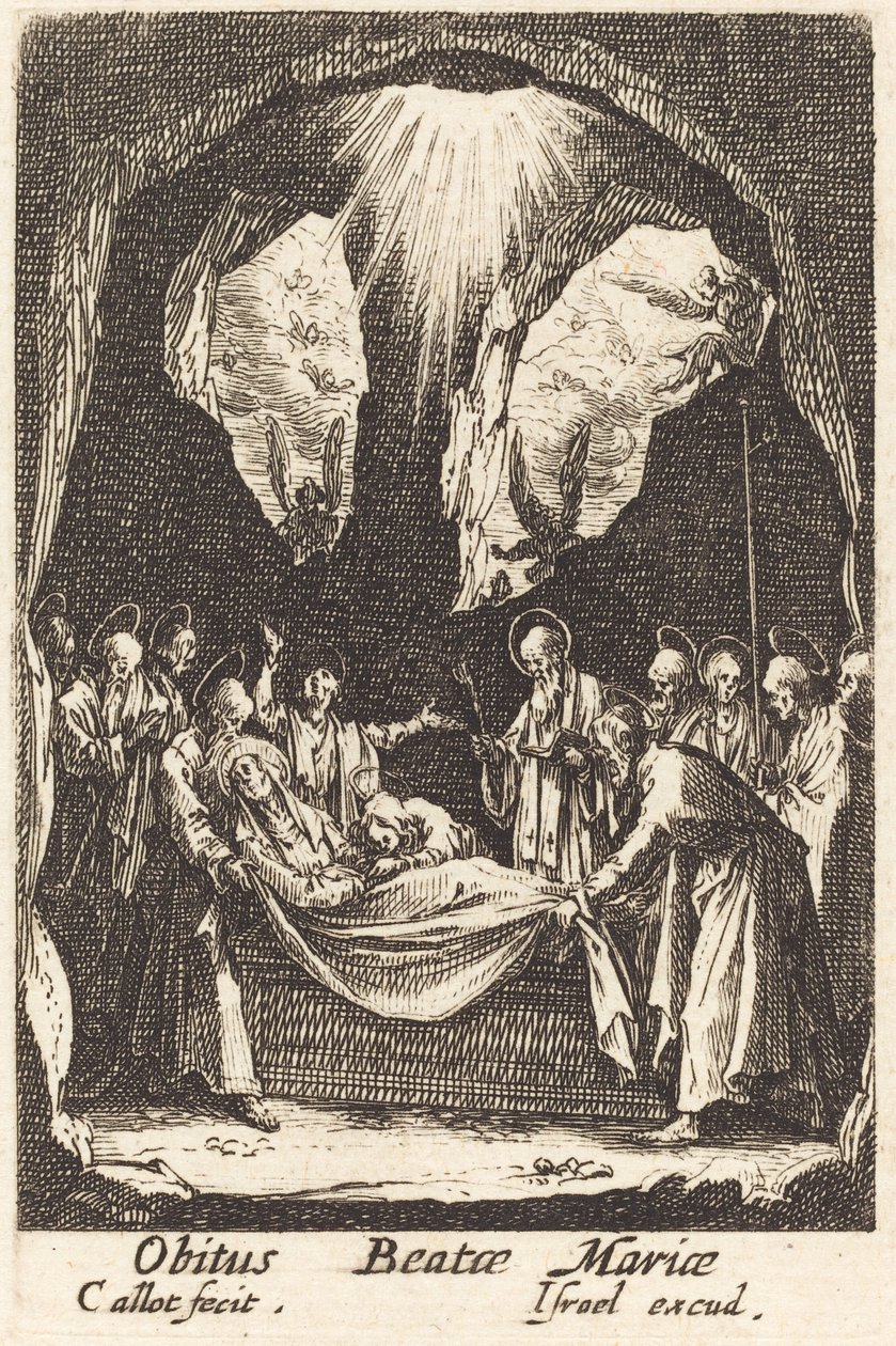 De begrafenis van de Maagd, in of na 1630 door Jacques Callot