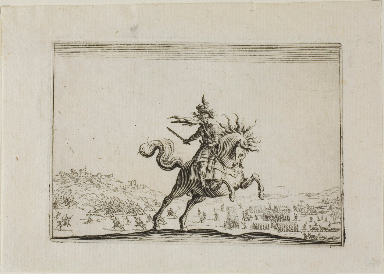 De Commandant te Paard, uit De Caprices door Jacques Callot