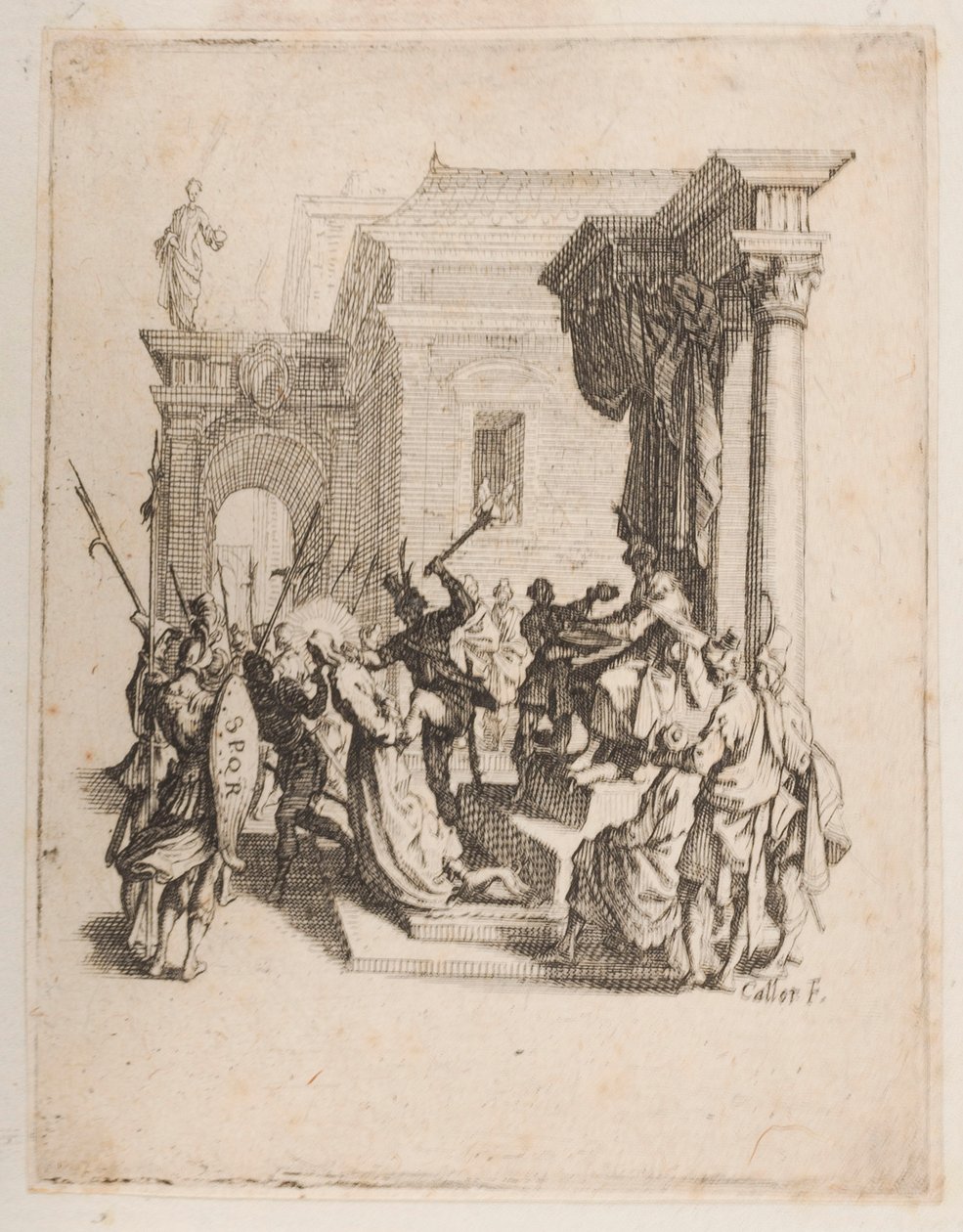 De Veroordeling, nr. 5 van 11 uit La Petite Passion door Jacques Callot