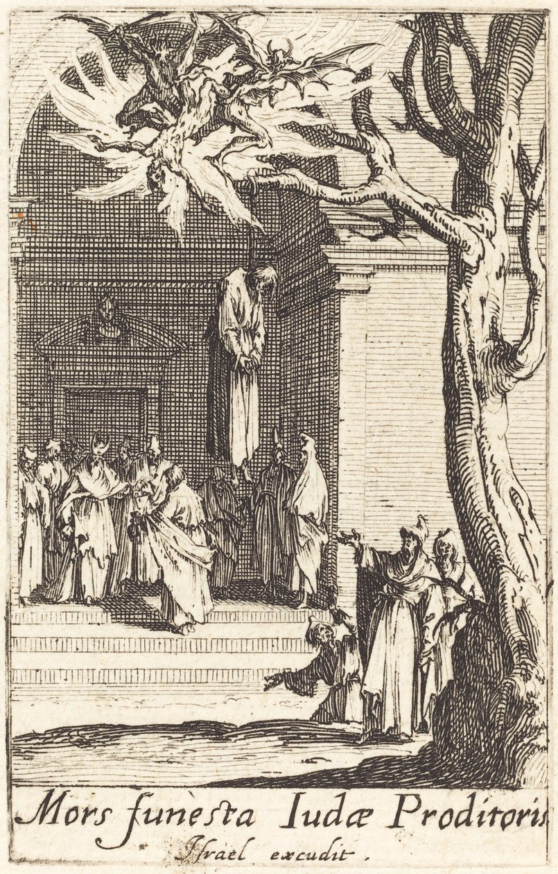 De dood van Judas door Jacques Callot