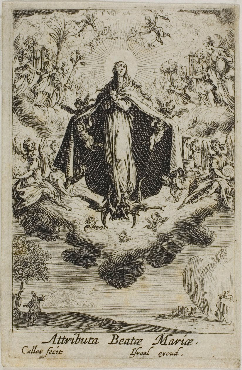 De verheerlijking van de Maagd, uit Het leven van de Maagd door Jacques Callot