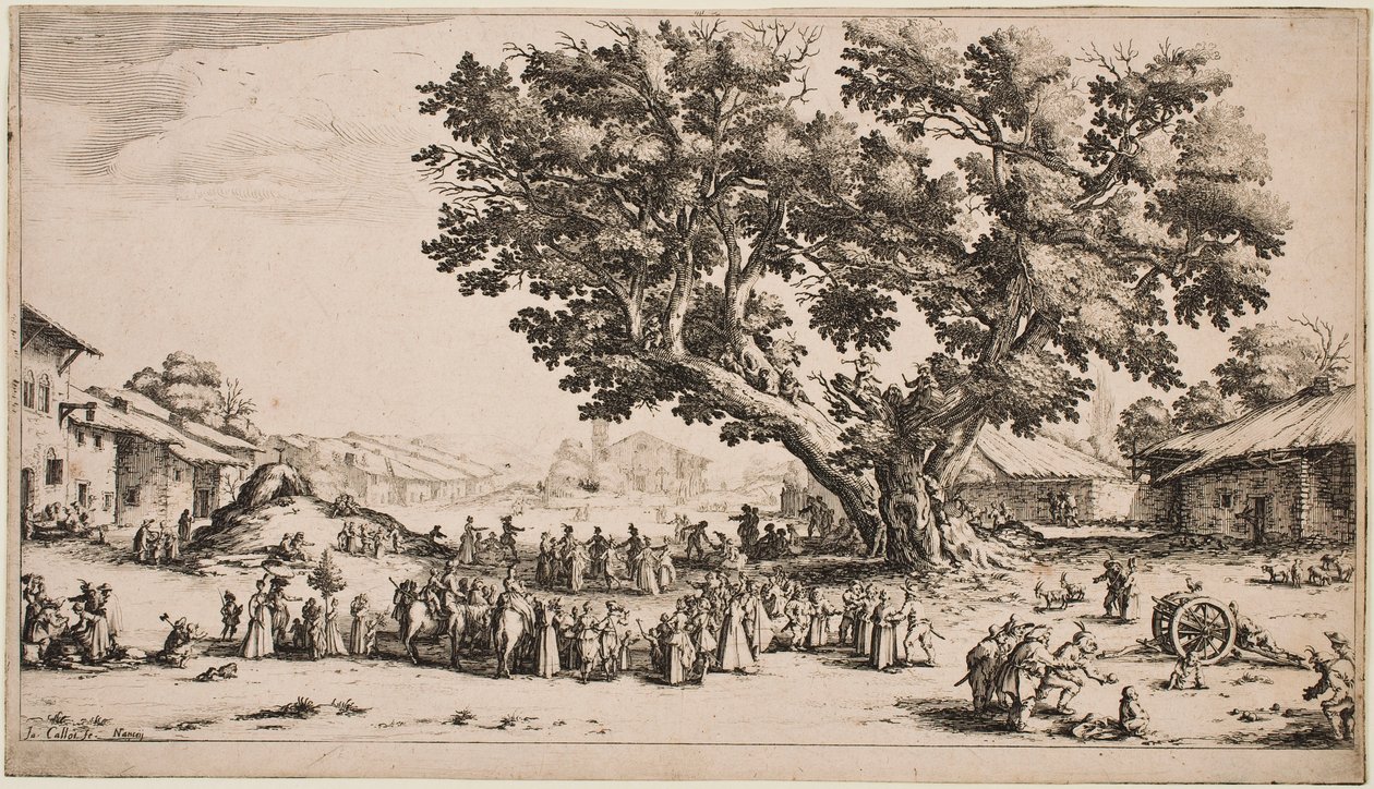 De jaarmarkt van Gondreville door Jacques Callot