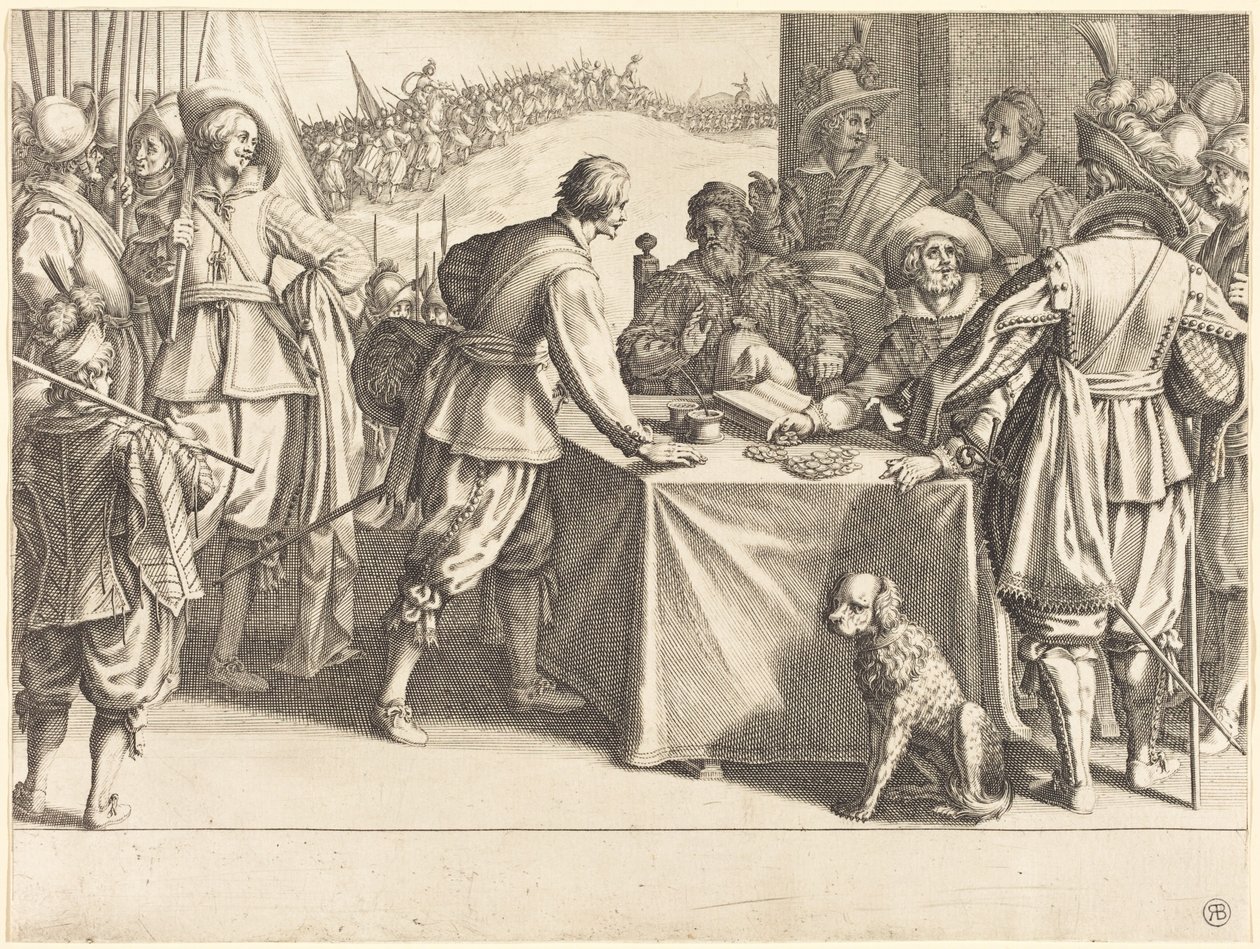 De werving van de troepen door Jacques Callot