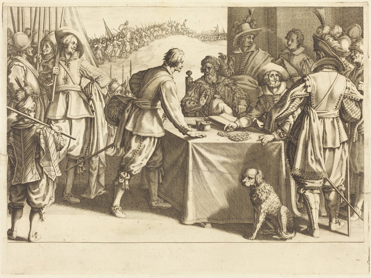 De werving van de troepen door Jacques Callot
