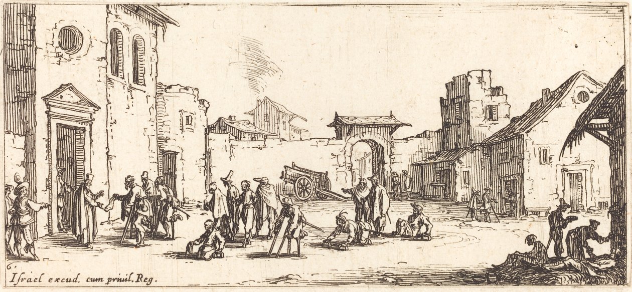 Het ziekenhuis uit De kleine ellende van de oorlog door Jacques Callot