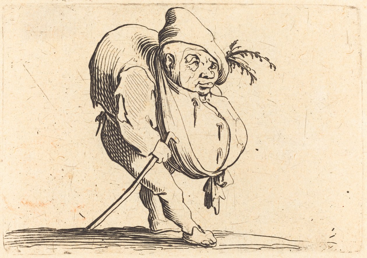 De Gebochelde met een Stok door Jacques Callot