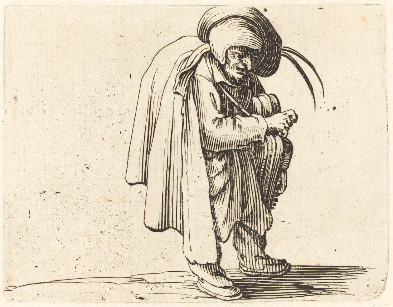 De Draailierspeler door Jacques Callot